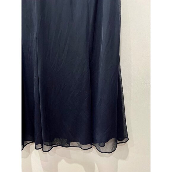 NWT Alex Evenings Size 8P Square Neck Sequin Waves Midi Dress Navy *Dress Only* - Picture 12 of 12